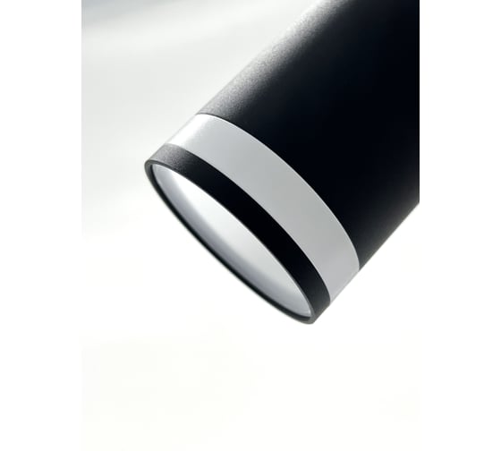 Светильник накладной truEnergy с матовым кольцом с цоколем GU10 D54xH100мм алюминий черный 21304