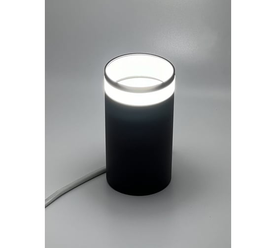 Светильник накладной truEnergy с матовым кольцом с цоколем GU10 D54xH100мм алюминий черный 21304
