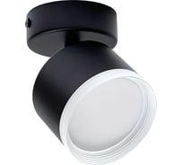 Светильник накладной truEnergy поворотный с матовым кольцом с цоколем GX53 D82xH60мм алюминий черный 21036