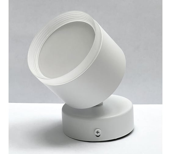 Светильник накладной truEnergy поворотный с матовым кольцом с цоколем GX53 D82xH60мм алюминий белый 21037