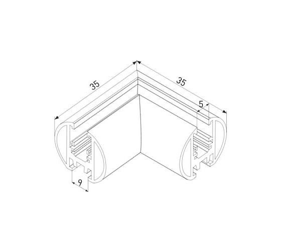 Коннектор угловой для накладного шинопровода Round Elektrostandard Mini Magnetic черный a067578