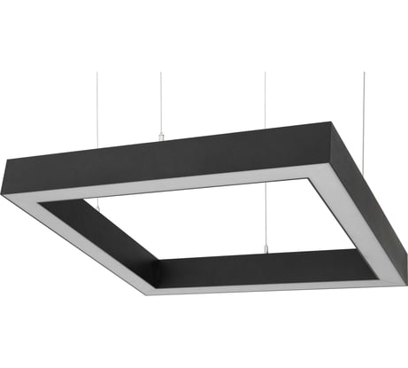 Светодиодный дизайнерский подвесной светильник aax.tech Quadro-L70, 800x800 мм, 58 Вт, 4000К, Черный aax-L70-quadro-800-58-op-ral9005