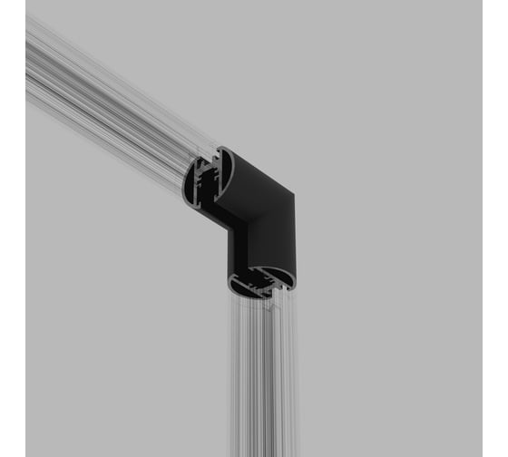 Коннектор угловой внутренний для накладного шинопровода Round Elektrostandard Mini Magnetic черный a067579 1