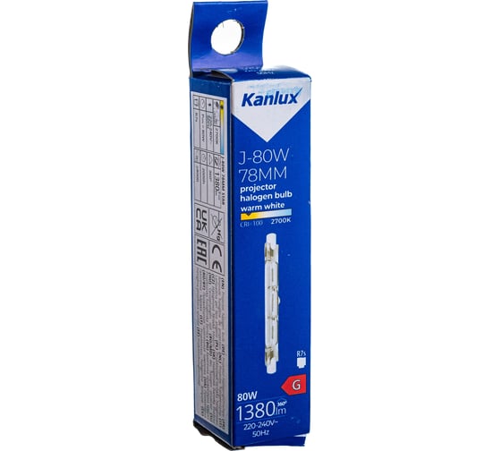 Прожекторная галогенная лампа KANLUX J, 80W, 78MM, STAR 8490