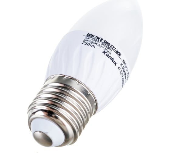 Светодиодная лампочка KANLUX DUN, 3W, R, SMD, E27, WW 23007