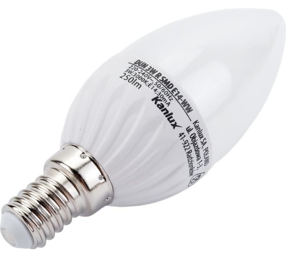 Светодиодная лампочка KANLUX DUN 3W, R, SMD, E14, WW 23006