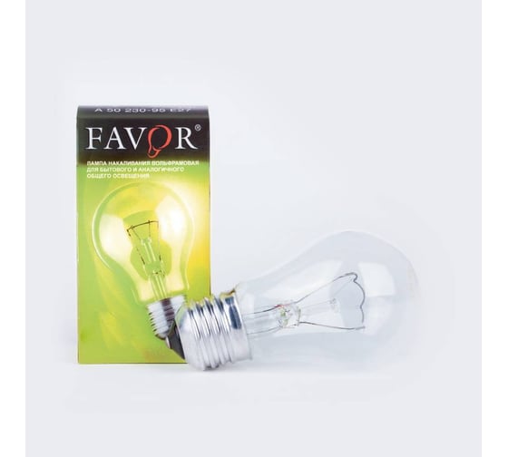 Лампа накаливания FAVOR А50 230-75 8101403 1