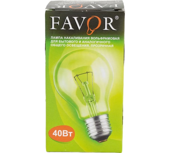 Лампа накаливания FAVOR А50 230-40 8101203
