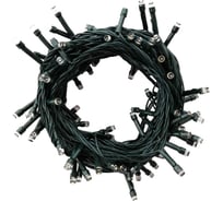 Светодиодная гирлянда Vilart 220В, 6Вт, 450Лм, 7м, 100 ламп, теплый белый, шнур зелёный. 15-82