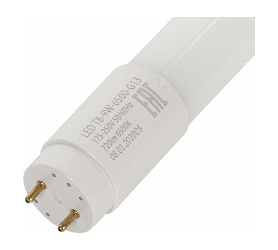 Светодиодная лампа SONNEN 9Вт, G13, трубка, 60см, холодный/белый, LED T8-9W-6500-G1 453716
