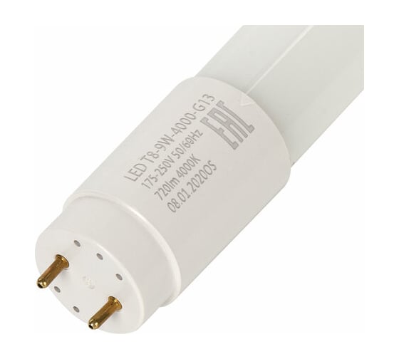 Светодиодная лампа SONNEN 9Вт, G13, трубка, 60см, нейтральный/белый, LED T8-9W-4000-G13 453715