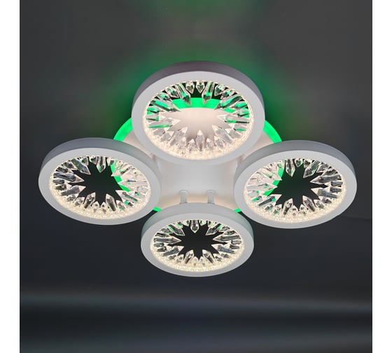 Люстра JUPITER LIGHTING DK-6060/4 Белый (РГБ)-Пульт- радио 2,4G,80W+6,5W LED 230V DK-6060/4 бел РГБ