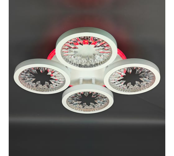 Люстра JUPITER LIGHTING DK-6060/4 Белый (РГБ)-Пульт- радио 2,4G,80W+6,5W LED 230V DK-6060/4 бел РГБ