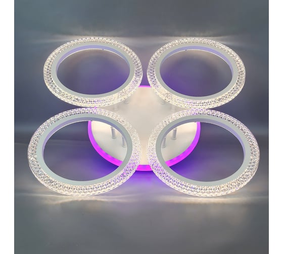 Люстра JUPITER LIGHTING LI-8488-B/4 Бел (РБГ)-Пульт- радио 2,4G, 88W+8W LED 230V LI-8488-B/4 бел РГБ