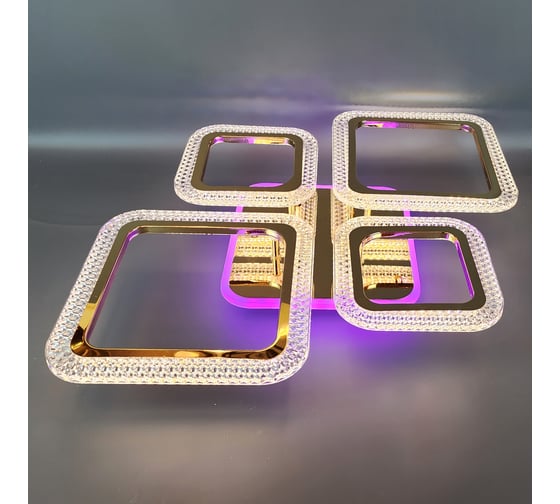 Люстра JUPITER LIGHTING LI-8491 C/2+2 Золотой Хром (РГБ)-Пульт- радио 2,4G, 84W+8W LED 230V LI-8491 C/2+2 Зол РГБ 1