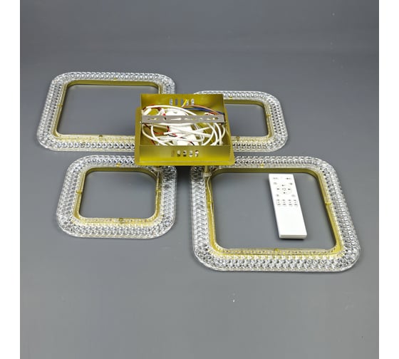 Люстра золотой Хром-Пульт- радио 2,4G, 84W LED 230V JUPITER LIGHTING LI-8491 C/2+2 Зол
