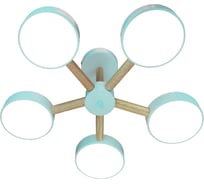 Люстра JUPITER LIGHTING XI-3237/5 WH +WOOD,3000K-45W;6000K-45W;4000K-90W XI-3237/5 WH+WOOD