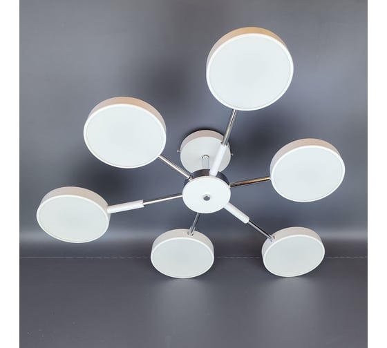Люстра JUPITER LIGHTING XI-3206/6 WH + CR,3000K-54W;6000K-54W;4000K-108W XI-3206/6 WH+CR