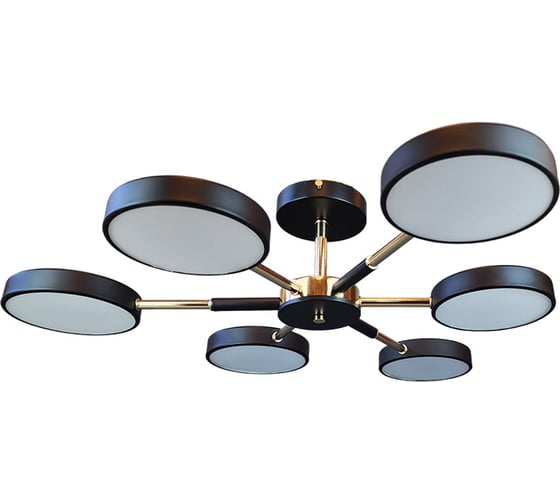 Люстра JUPITER LIGHTING 3000K-54W;6000K-54W;4000K-108W XI-3206/6 BK+FGD