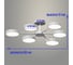 Люстра JUPITER LIGHTING XI-3206/6 Grey +CR,3000K-54W;6000K-54W;4000K-108W XI-3206/6 Grey+CR 6