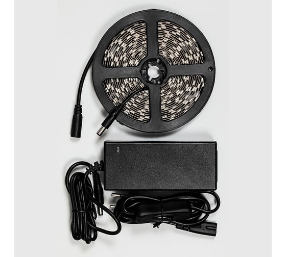 Светодиодная лента с драйвером FERON LS606 60Вт 60SMD5050/м 14.4Вт/м 12V 3000*10*2,32мм 6500К 27720