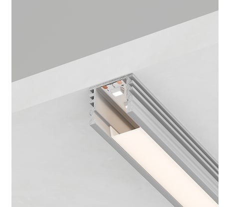 Накладной профиль FERON серебро 2м, с заглушкой, д/LED лент 10266