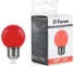Лампа FERON LED 1вт Е27, красный, шар 25116 1