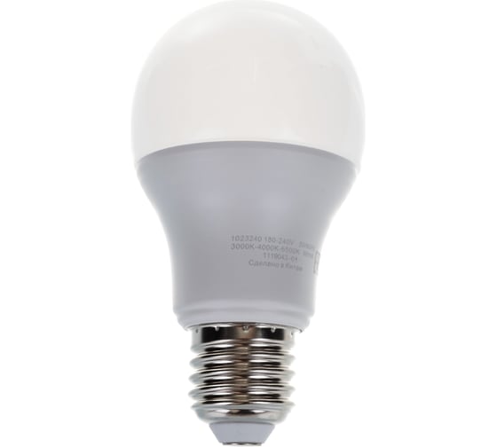 Лампа Gauss BASIC A60 9,5W E27 820lm 3000K-4000K-6500K 1023240