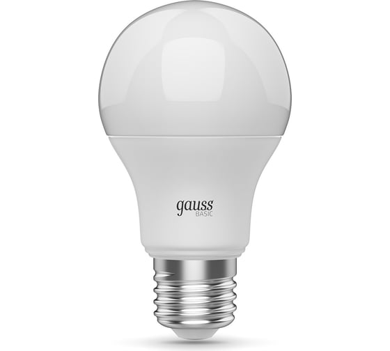 Лампа Gauss BASIC A60 9,5W E27 820lm 3000K-4000K-6500K 1023240
