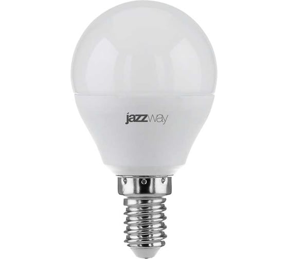 Светодиодная лампа Jazzway PLED-ECO 5Вт G45 шар матовая 4000К нейтральный белый E14 400лм 230В/50Гц 1036926A