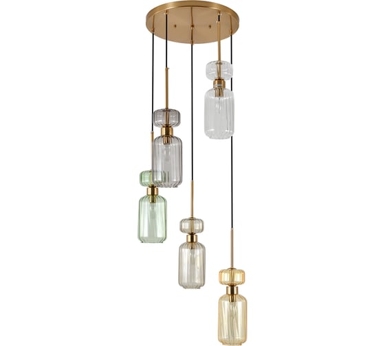 Люстра подвесная ESCADA E14x60W Clear/Beige/Green/Smoke/Amber 1141/5S 1141/5S CL/BG/GN/SM/AM
