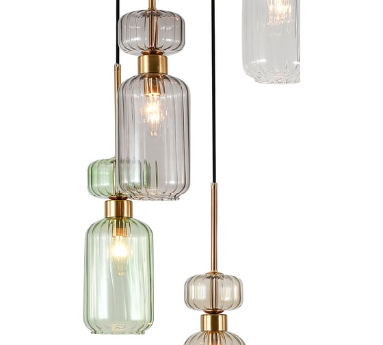 Люстра подвесная ESCADA E14x60W Clear/Beige/Green/Smoke/Amber 1141/5S 1141/5S CL/BG/GN/SM/AM