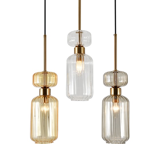 Подвесной светильник ESCADA E14x60W Beige/Clear/Amber 1141/3S 1141/3S BG/CL/AM