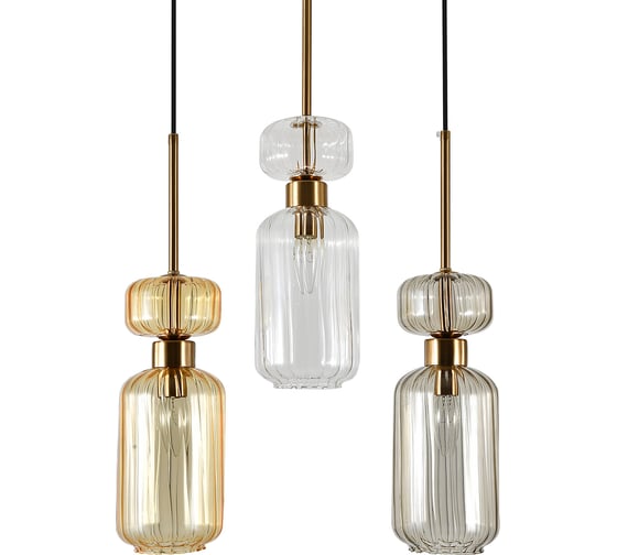 Подвесной светильник ESCADA E14x60W Beige/Clear/Amber 1141/3S 1141/3S BG/CL/AM