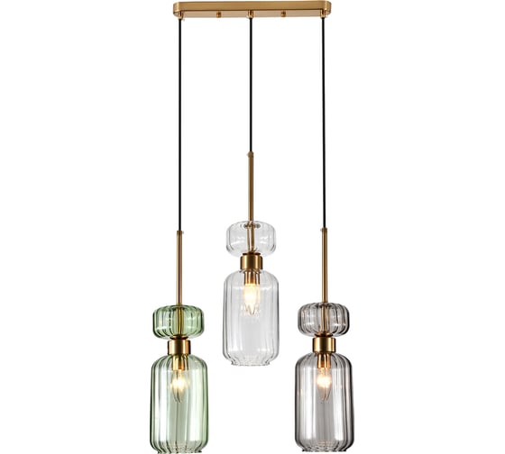 Подвесной светильник ESCADA E14x60W Clear/Green/Smoke 1141/3S 1141/3S CL/GN/SM