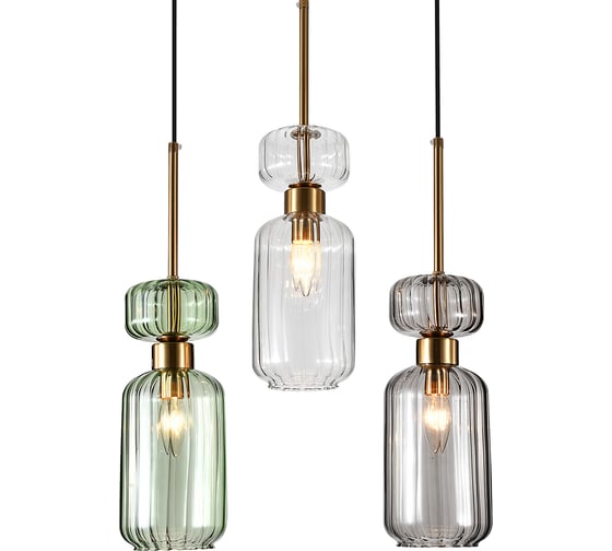 Подвесной светильник ESCADA E14x60W Clear/Green/Smoke 1141/3S 1141/3S CL/GN/SM