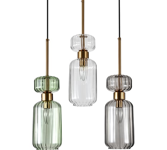Подвесной светильник ESCADA E14x60W Clear/Green/Smoke 1141/3S 1141/3S CL/GN/SM