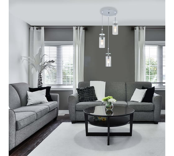 Подвесной светильник ESCADA Е14x40W Chrome 10191/3S 10191/3 Chrome