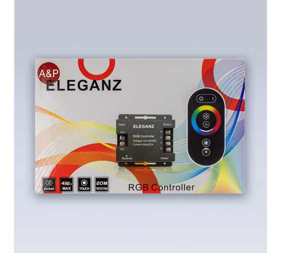 Контроллер ELEGANZ 18A 12/24V Сенсорный TOUCH, 1шт 1001