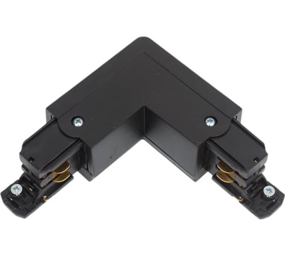Коннектор левый FERON PRO-0435, черный, L-соединение 41082