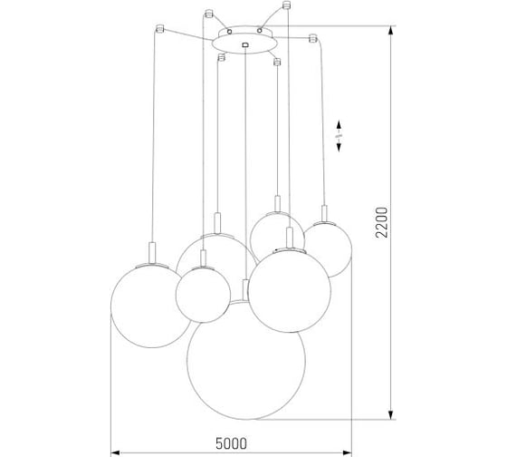 Подвесной светильник TK Lighting со стеклянными плафонами 4608 Cadix Gold золото a065190