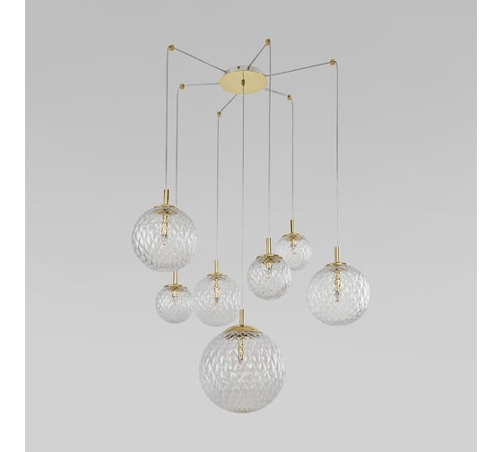 Подвесной светильник TK Lighting со стеклянными плафонами 4608 Cadix Gold золото a065190