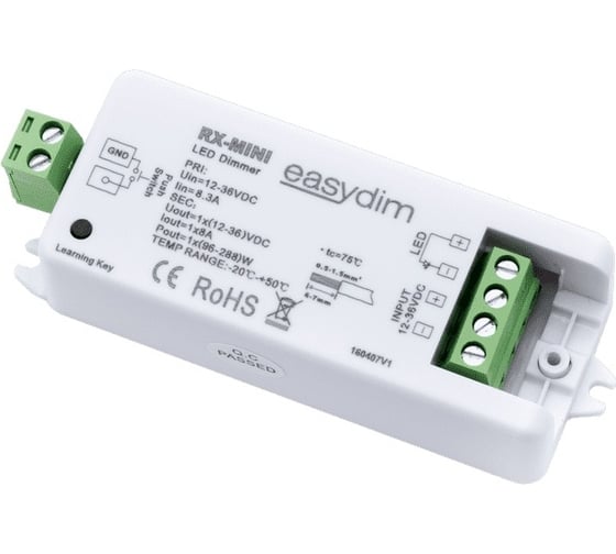 Приемник Easydim RX-MINI для монохромной светодиодной ленты 00-00001502
