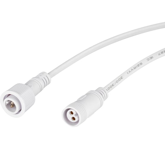 Кабель соединительный для линейного светильника ЭРА Cable-DCWP-2pin (PP2)-M15-MF-1m 1 м Б0064712