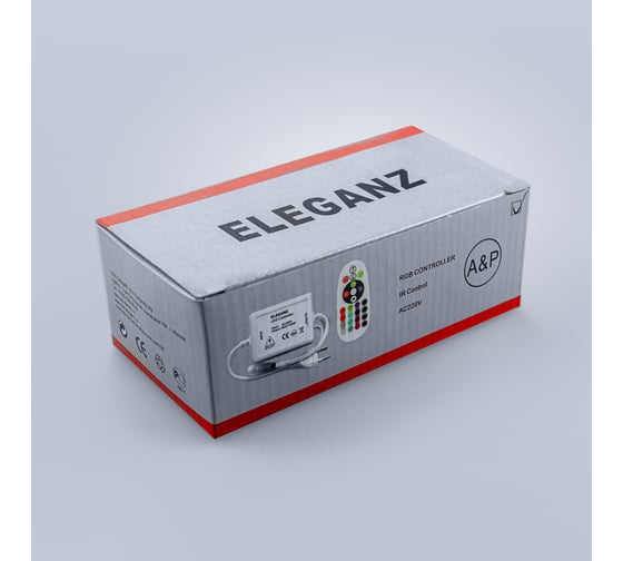 Контроллер ELEGANZ кнопочный Инфракрасный для 50м ленты RGB 220V, 4шт 2203