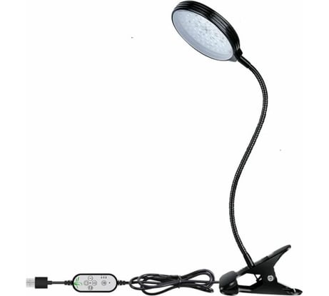 Светодиодный фитосветильник URM, FITO-USB-15 на прищепке, 78 LED, 5 В, 15 Вт, IP42 F10025