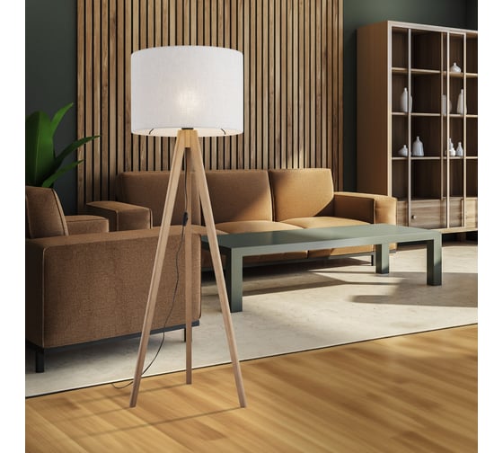 Напольный светильник TK Lighting с тканевым абажуром 16007 Grand белый a068380