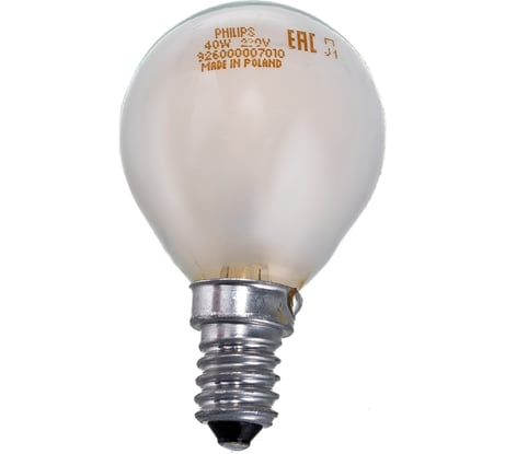 Лампа накаливания PHILIPS Stan 40Вт E14 230В P45 FR 1CT/10X10 926000007010