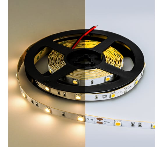 Светодиодная лента ELEGANZ LUX 5050 30 LED (7.2W/M) 12V тёплая 3000К IP20, 5м EL-LS-7WW 1