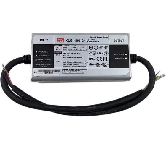 LED-драйвер Mean Well XLG-100-24-A AC-DC 96Вт Т03403270